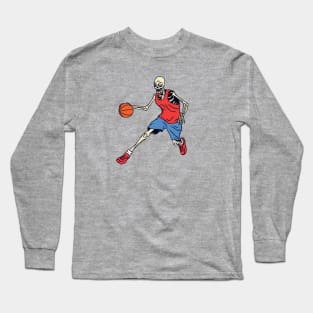 Skeleton Basketball Player Long Sleeve T-Shirt